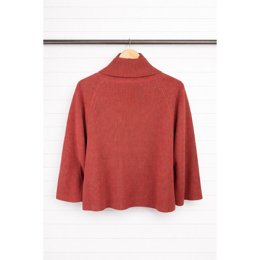 Moss Rose Turtleneck Sweater Cape OS - Picture 2 of 6
